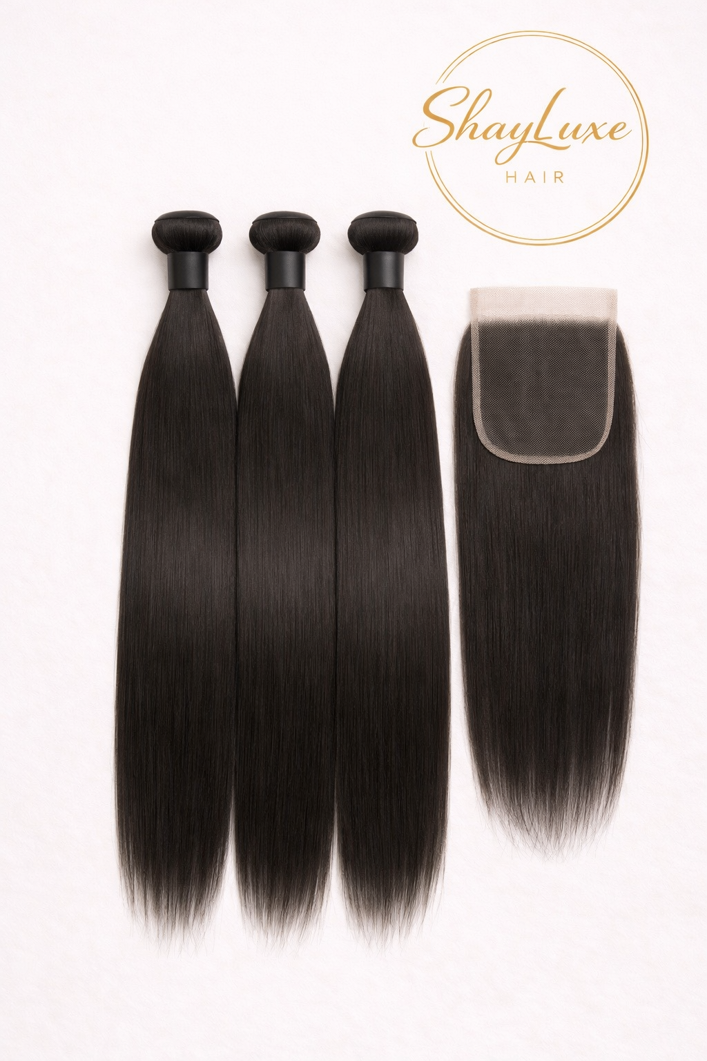 Signature Luxe Straight Bundles + Closure