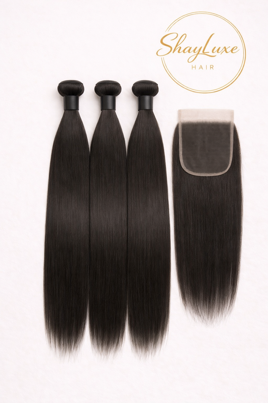 Signature Luxe Straight Bundles + Closure