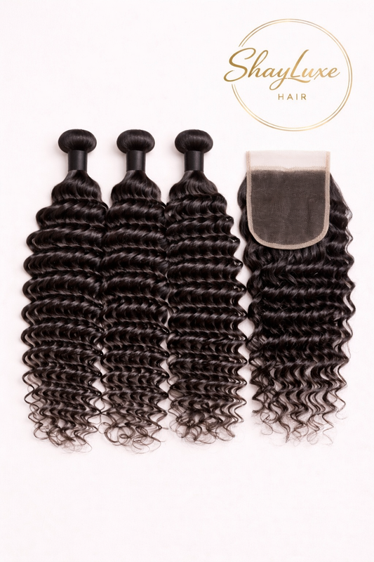 Signature Luxe Deep Wave Bundles + Closure