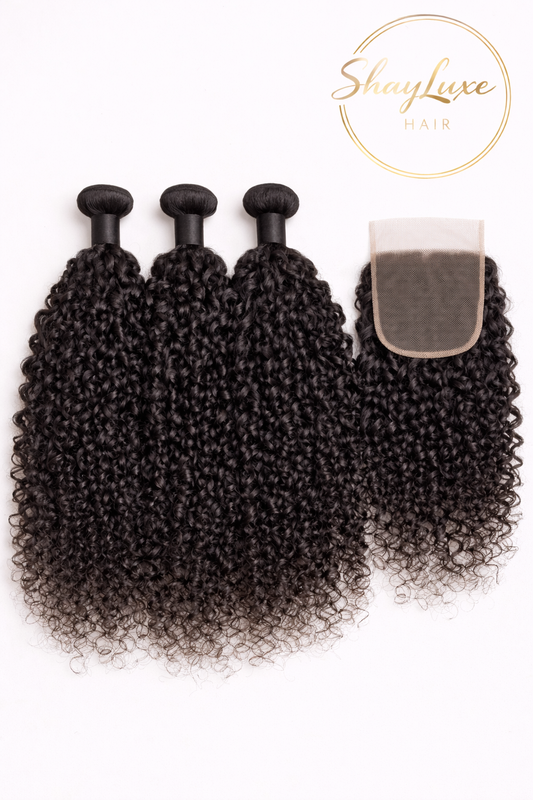 Signature Luxe Burmese Curly Bundles + Closure